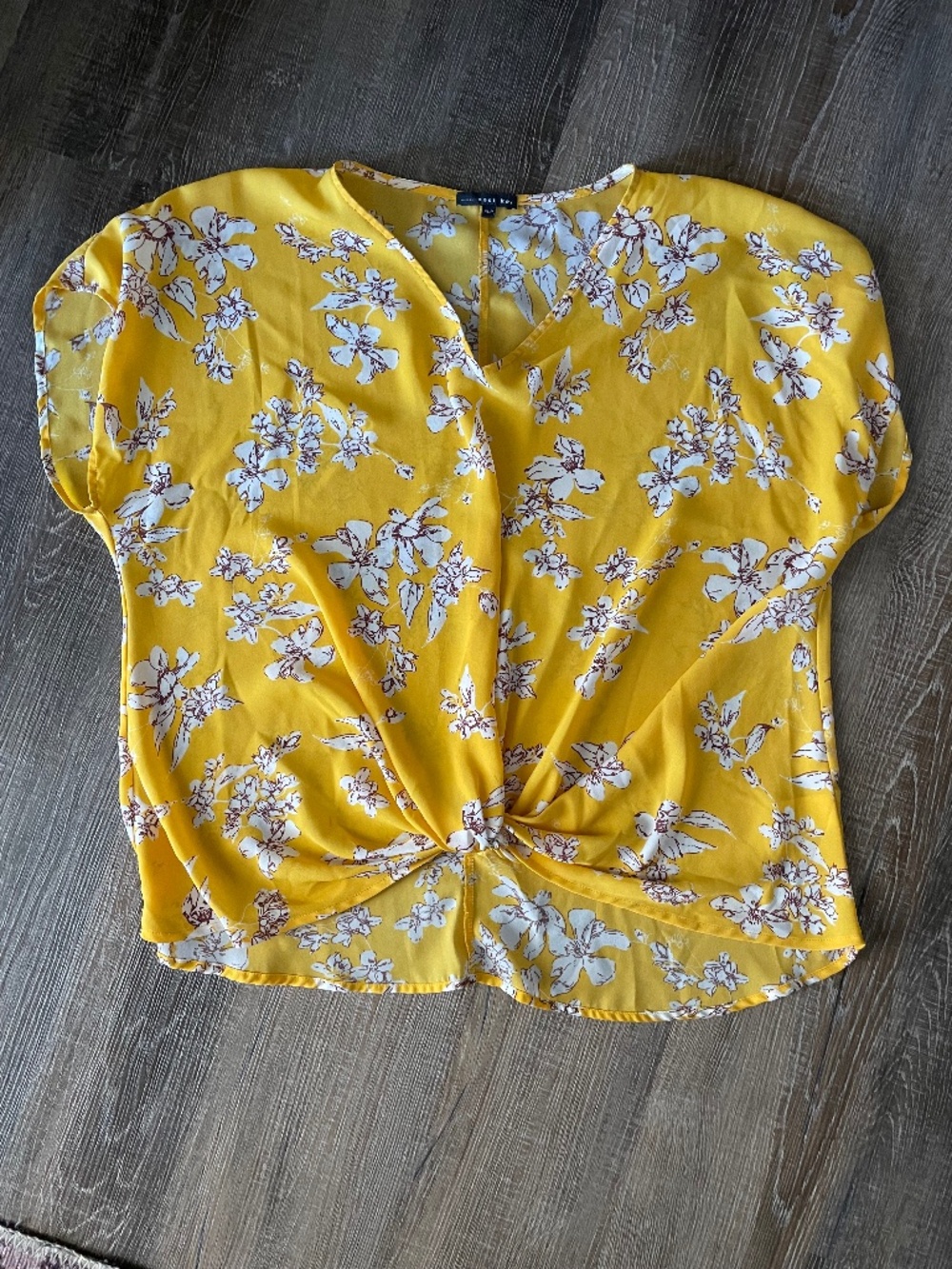 Floral Blouse, Yellow, Size XLP